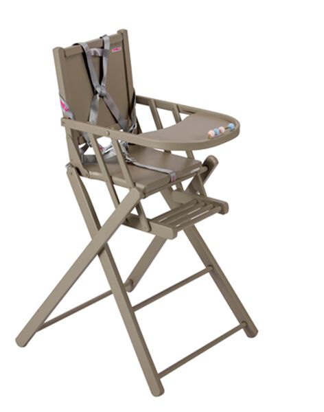 Chaise haute extra-pliante laquée gris CHAIS PLIANT GR / 15PRR2008CHH940
